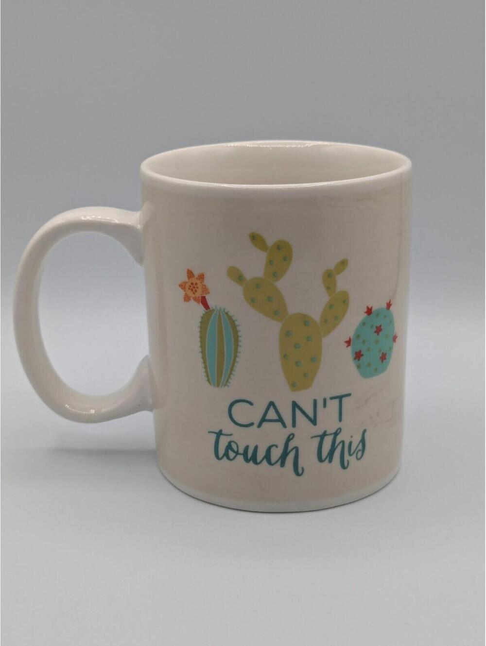 P. Graham Dunn "Can't Touch This" Cactus Mug - Crackle Finish, 12 oz